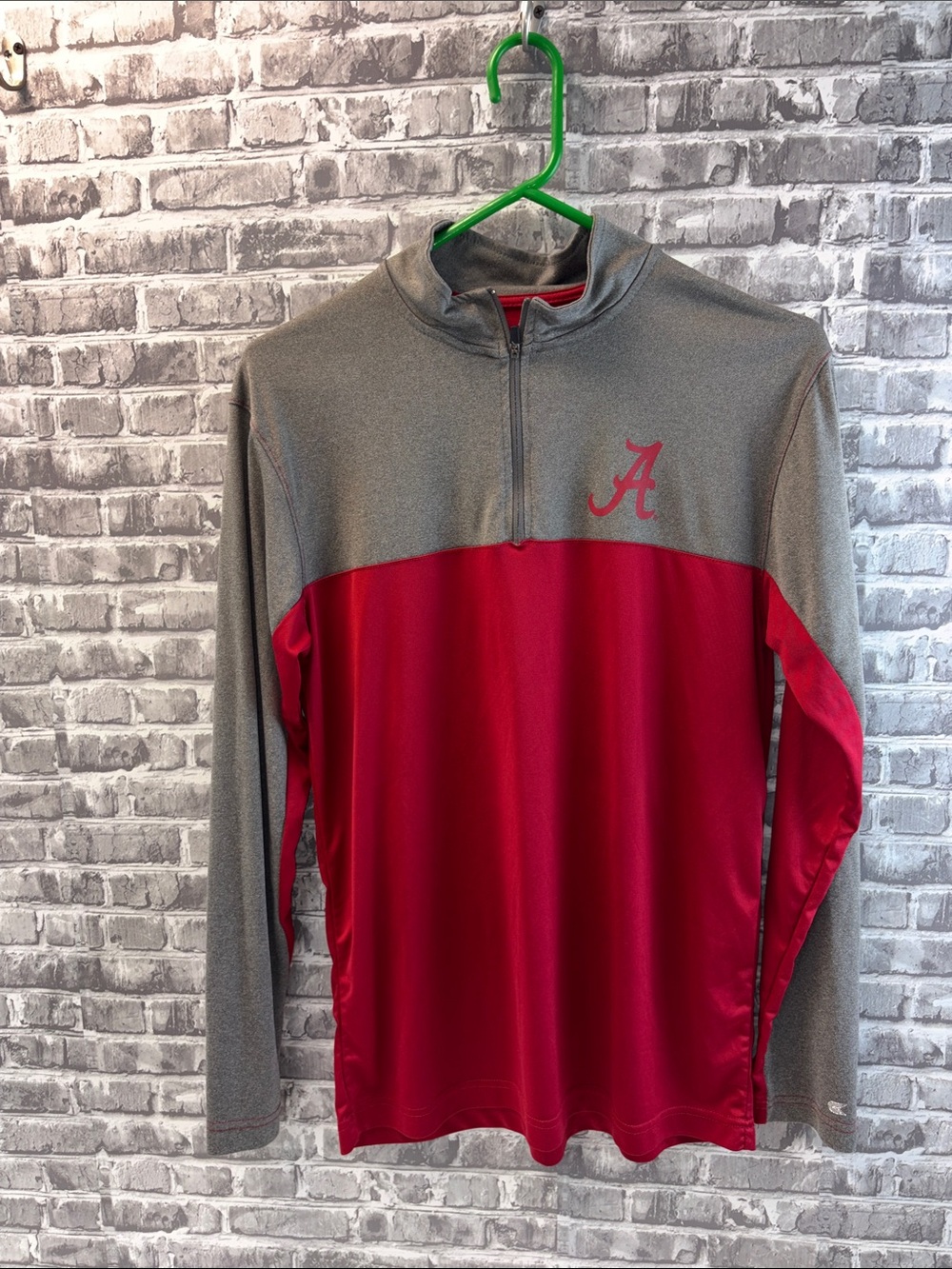 Alabama‎ Colosseum Red and Gray Team Quarter-Zip Pullover